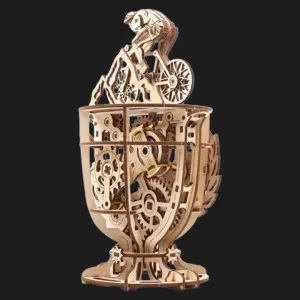 Деревянный 3D-конструктор UGEARS Автоматон: Велосипедист (70148)