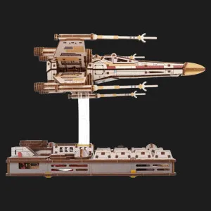 Деревянный 3D конструктор UGEARS Истребитель X-Wing Люка Скайвокера (70269)