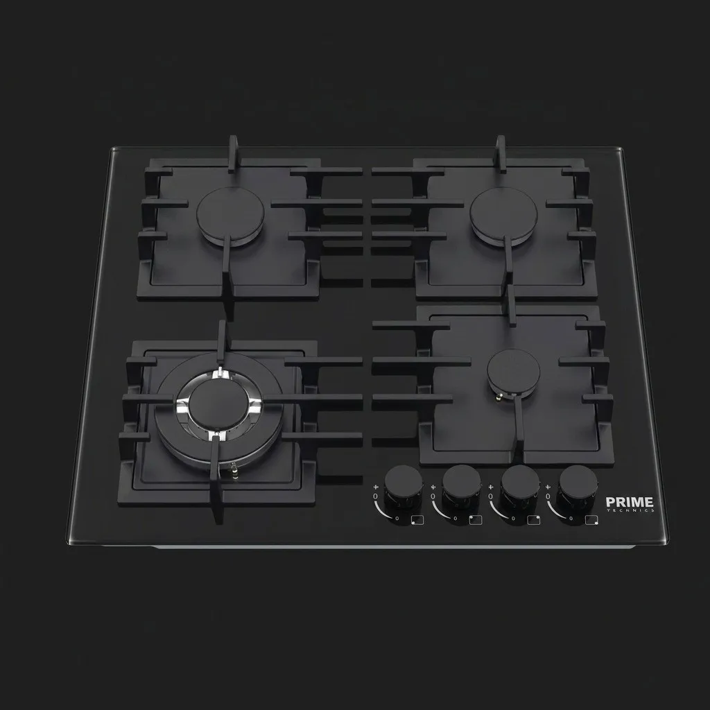 Варочная поверхность PRIME Technics газовая 58.4 см (PGH 50383 FGBC) (Black) 