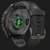 Garmin Fenix 9 Pro 43mm AMOLED Sapphire Carbon Gray DLC Titanium with Black/Pebble Gray Silicone Band