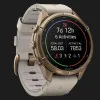 Garmin Fenix 9 Pro 43mm LTE AMOLED Sapphire Autumn Gold Titanium with Bone Leather Band