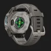 Garmin Fenix 9 43mm AMOLED Sapphire Titanium with Pebble Gray Silicone Band