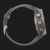 Garmin Fenix 9 43mm AMOLED Sapphire Titanium with Pebble Gray Silicone Band