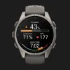 Garmin Fenix 9 43mm AMOLED Sapphire Titanium with Pebble Gray Silicone Band