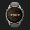 Garmin Fenix 9 43mm AMOLED Sapphire Titanium with Pebble Gray Silicone Band
