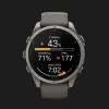 Garmin Fenix 9 47mm AMOLED Sapphire Titanium with Pebble Gray Silicone Band