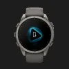 Garmin Fenix 9 47mm AMOLED Sapphire Titanium with Pebble Gray Silicone Band
