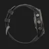 Garmin Fenix 9 47mm AMOLED Sapphire Carbon Gray DLC Titanium with Black Silicone Band