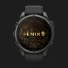 Garmin Fenix 9 47mm AMOLED Sapphire Carbon Gray DLC Titanium with Black Silicone Band