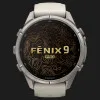 Garmin Fenix 9 Pro 43mm AMOLED Sapphire Titanium with Fog Gray/Dark Sandstone Silicone Band