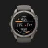 Garmin Fenix 9 51mm AMOLED Sapphire Titanium with Pebble Gray Silicone Band