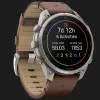Garmin Fenix 9 Pro 47mm LTE AMOLED Sapphire Titanium with Walnut Leather Band