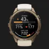 Garmin Fenix 9 Pro 43mm AMOLED Sapphire Autumn Gold Titanium with Cream/French Gray Silicone Band