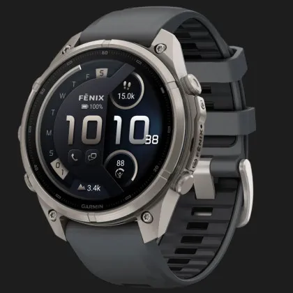 Garmin Fenix 9 Pro 47mm LTE AMOLED Sapphire Titanium with Graphite/Black Silicone Band