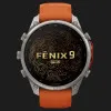 Garmin Fenix 9 Pro 47mm LTE AMOLED Sapphire Titanium with Autumn Orange/Spark Orange Silicone Band