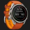 Garmin Fenix 9 Pro 47mm LTE AMOLED Sapphire Titanium with Autumn Orange/Spark Orange Silicone Band