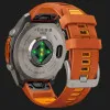 Garmin Fenix 9 Pro 47mm LTE AMOLED Sapphire Titanium with Autumn Orange/Spark Orange Silicone Band
