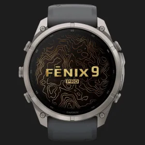 Garmin Fenix 9 Pro 51mm AMOLED Sapphire Titanium with Graphite/Black Silicone Band