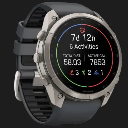 Garmin Fenix 9 Pro 51mm AMOLED Sapphire Titanium with Graphite/Black Silicone Band