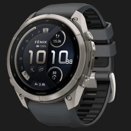 Garmin Fenix 9 Pro 51mm LTE AMOLED Sapphire Titanium with Graphite/Black Silicone Band