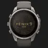 Garmin Fenix 9 Pro 47mm LTE Sapphire Solar Titanium with Pebble Gray/Silver Gray Silicone Band