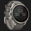 Garmin Fenix 9 Pro 47mm LTE Sapphire Solar Titanium with Pebble Gray/Silver Gray Silicone Band