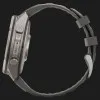 Garmin Fenix 9 Pro 47mm LTE Sapphire Solar Titanium with Pebble Gray/Silver Gray Silicone Band