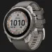 Garmin Fenix 9 Pro 47mm LTE Sapphire Solar Titanium with Pebble Gray/Silver Gray Silicone Band