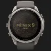 Garmin Fenix 9 Pro 51mm Sapphire Solar Titanium with Pebble Gray/Silver Gray Silicone Band