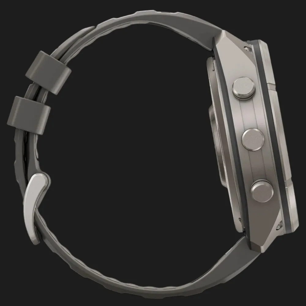 Garmin Fenix 9 Pro 51mm Sapphire Solar Titanium with Pebble Gray/Silver Gray Silicone Band