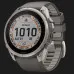 Garmin Fenix 9 Pro 51mm LTE Sapphire Solar Titanium with Pebble Gray/Silver Gray Silicone Band