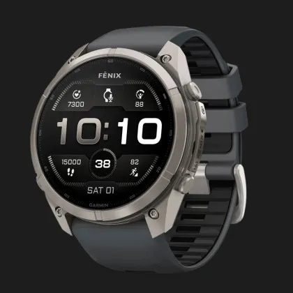 Garmin Fenix 9 Pro 51mm AMOLED Sapphire Titanium with Graphite/Black Silicone Band