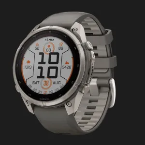 Garmin Fenix 9 Pro 47mm Sapphire Solar Titanium with Pebble Gray/Silver Gray Silicone Band