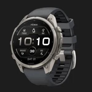 Garmin Fenix 9 Pro 47mm AMOLED Sapphire Titanium with Graphite/Black Silicone Band