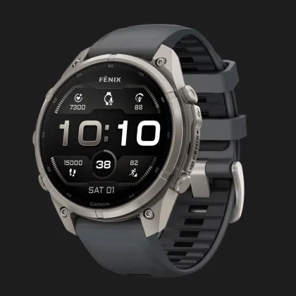 Garmin Fenix 9 Pro 47mm AMOLED Sapphire Titanium with Graphite/Black Silicone Band