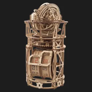 Дерев'яний 3D конструктор UGEARS Астроном. Настільний годинник із турбійоном (70162)