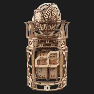 Дерев'яний 3D конструктор UGEARS Астроном. Настільний годинник із турбійоном (70162)