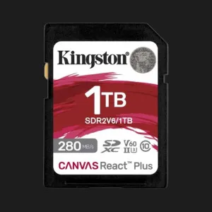 Карта пам'яті Kingston Canvas React Plus SDXC 1TB UHS-II U3 V60 (SDR2V6/1TB) в Хмельницькому