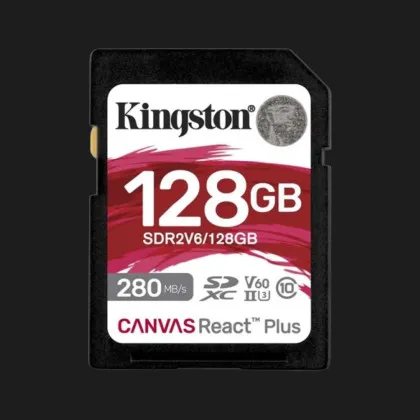 Карта памяти Kingston Canvas React Plus SDXC 128GB UHS-II U3 V60 (SDR2V6/128GB)