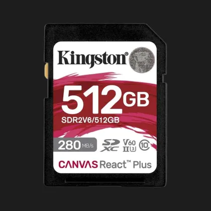 Карта памяти Kingston Canvas React Plus SDXC 512GB UHS-II U3 V60 (SDR2V6/512GB)