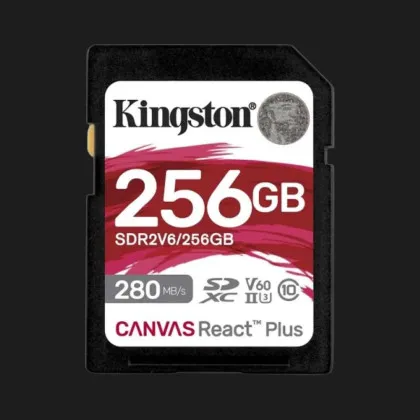 Карта памяти Kingston Canvas React Plus SDXC 256GB UHS-II U3 V60 (SDR2V6/256GB)