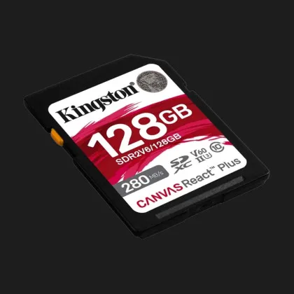 Карта памяти Kingston Canvas React Plus SDXC 128GB UHS-II U3 V60 (SDR2V6/128GB)