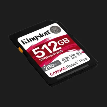 Карта памяти Kingston Canvas React Plus SDXC 512GB UHS-II U3 V60 (SDR2V6/512GB)