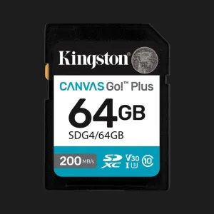 Карта пам'яті Kingston Canvas Go! Plus SDXC 64GB UHS-1 U3 V30(SDG4/64GB) в Хмельницькому