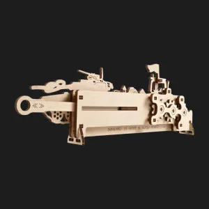 Деревянный 3D конструктор UGEARS Отважный трактор (70185)