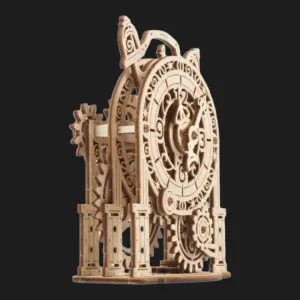 Деревянный 3D конструктор UGEARS Винтажный будильник (70163)
