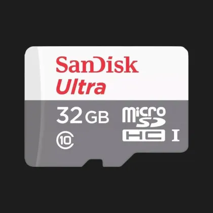 Карта памяти SanDisk microSDHC 32GB UHS-I Ultra + SD adapter (SDSQUNR-032G-GN3MA)