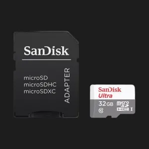 Карта пам'яті SanDisk microSDHC 32GB UHS-I Ultra + SD adapter (SDSQUNR-032G-GN3MA) в Хмельницькому