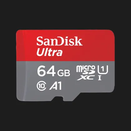 Карта пам'яті SanDisk microSDXC 64GB UHS-I U1 A1 Class 10 Ultra (SDSQUAB-064G-GN6IA) в Берегові