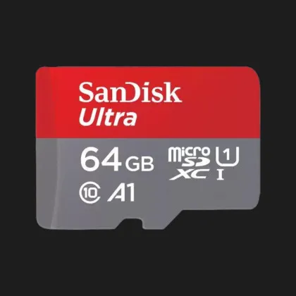 Карта пам'яті SanDisk microSDXC  64GB UHS-I A1 Class 10 Ultra (SDSQUAB-064G-GN6MA) в Берегові